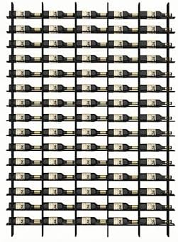 75-Bottle Vertical Wall Wine Rack Black Metal