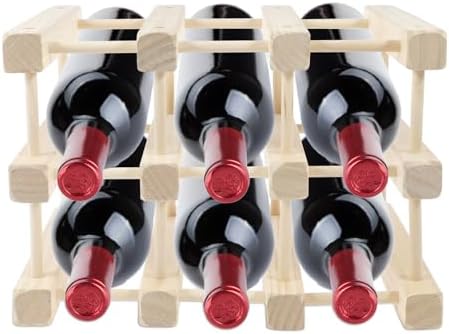 10 Bottle Freestanding Wood Wine Rack