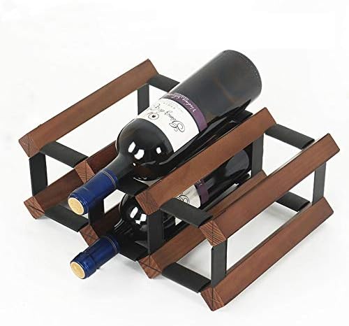 Wooden Wine Rack 6-Bottle Freestanding Holder for Home Kitchen