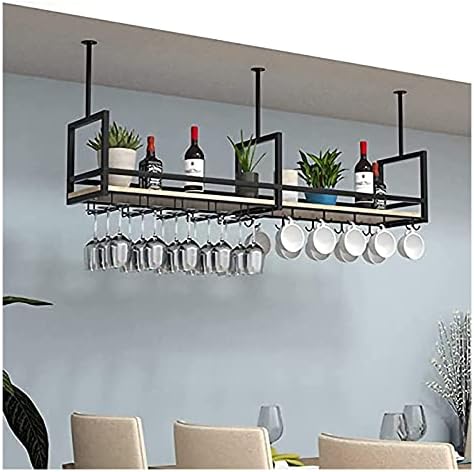 ALDEPO Wall-Mounted Wine Rack with Guardrail Industrial Design for Restaurant Kitchen