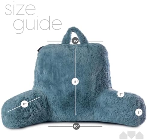 Milliard Reading Pillow with Faux Fur and Memory Foam