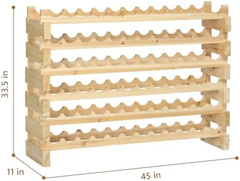 Fmlud Stackable Wine Rack - 6 Tier 72 Bottle Holder