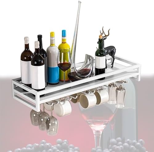 Whalebee Wall Mounted Wine Glass Rack 60cm 80cm 100cm 5 7 9 Rows