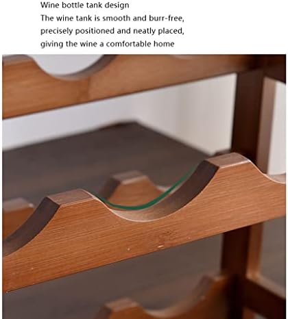 4 Tier Bamboo Freestanding Wine Rack for Home Bar