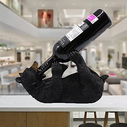 Bear Shape Wine Rack Resin Craft for Home Decor