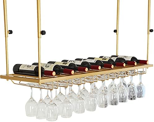 Sturdy Iron Wine Rack with Adjustable Holder and Decorative Shelf