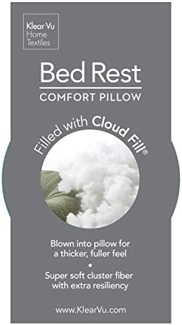 Klear Vu Shaggy Bed Rest Back Support Pillow - Large 30x21 Gray