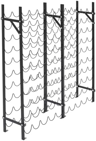 Xuthusman Freestanding Wine Rack 10-Tier Steel Black