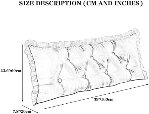 ZZYK Soft Bolster Fleece Headboard Reading Pillow