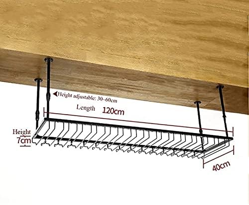 Adjustable Hanging Wine Glass Rack for Bars and Kitchens