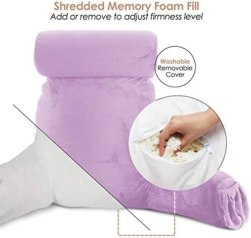 Clara Clark Reading Pillow with Memory Foam and 2 Support Pillows