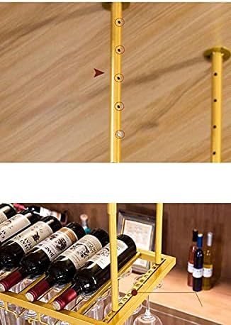 Adjustable Metal Wine Rack 120Cm Wall-Mounted Glass Holder