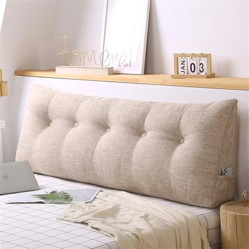 VClife Beige Wedge Headboard Pillow 47x8x20 Inch