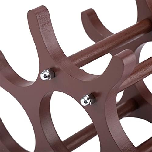 GAJUST Red Wine Rack 6 Bottle Wooden Holder