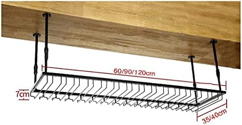 QHCS Wall-Mounted Wine Rack 90cm Iron Storage Shelf