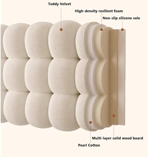 Fluffy Wedge Headboard Pillow 150x60x10cm for Bed and Reading