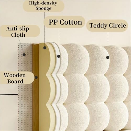 Pink Large Headboard Pillow with Teddy Texture