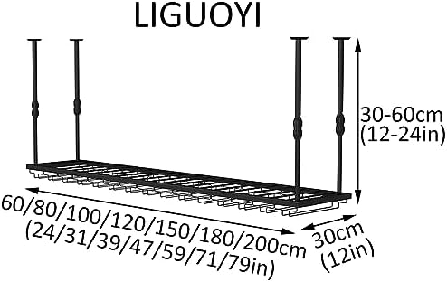 LIGUOYI Hanging Stemware Holder Adjustable Wine Glass Display Stand