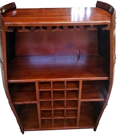 MGP Barrel Wine Rack Shelf with Glass Holder