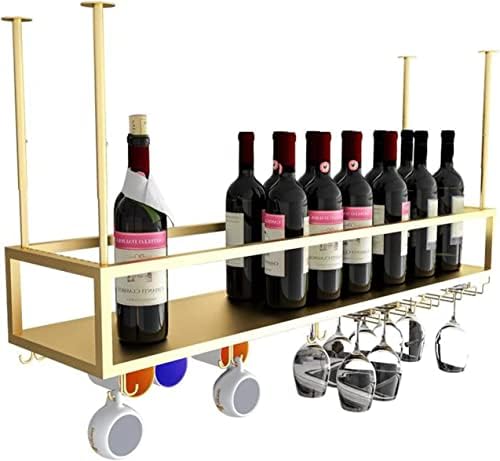 IOCCIOBB Wall-Mounted Wine Rack with Adjustable Metal Shelf