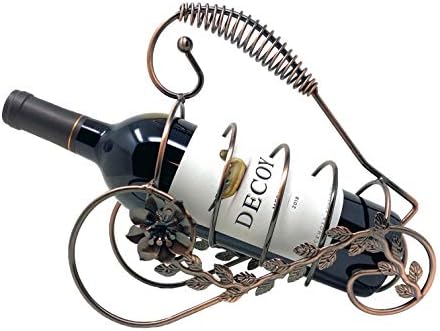 TJ Global Brushed Copper Wine Holder Rack