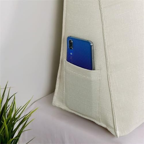 Large Triangular Wedge Pillow for Bed Reading and Back Support
