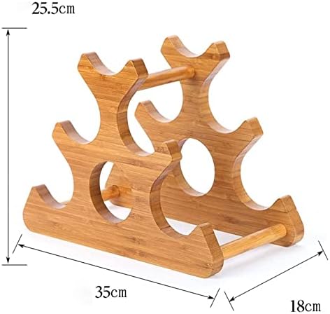 ALDEPO Freestanding Wine Rack with Bamboo Design
