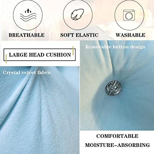 ZZYK Headboard Cushion with Removable Cover Sky Blue 59