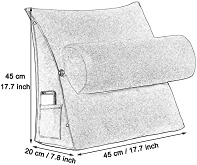 Karnado Brown Wedge Pillow for Reading and Bed Support 1