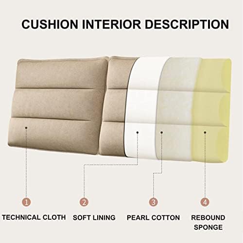 Headboard Pillow Backrest Large Upholstered Bed Cushion