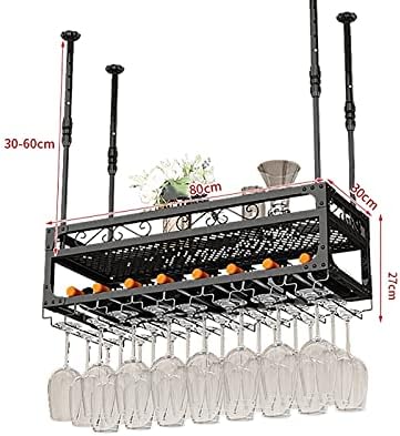 SENNIAN Wine Rack Ceiling Mount Rustic Style