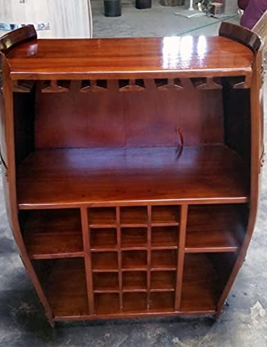 MGP Barrel Wine Rack Shelf with Glass Holder