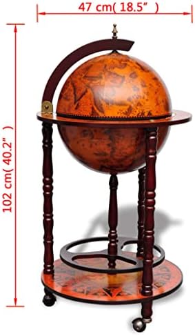 Globe Wine Bar Stand Eucalyptus Wood