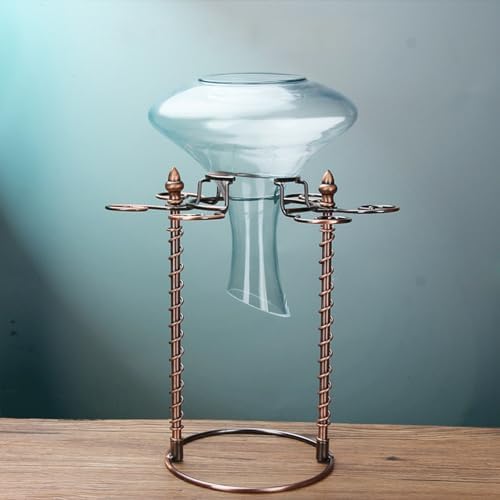 Modern Art Wine Glass Holder with 6 Glasses and 1 Decanter