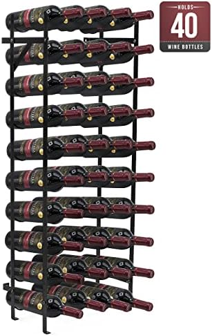 Sorbus Wine Rack Floor Stand Holds 40 Bottles