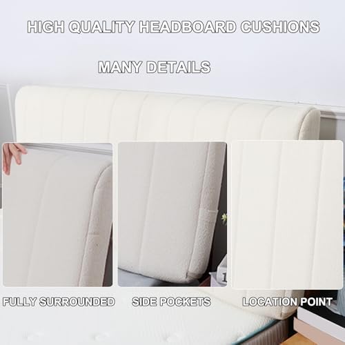 ZZYK Large Headboard Cushion Back Support with Removable Cover