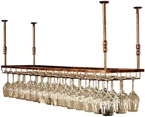 Vintage Rustic Wine Glass Holder Rack - 60x35cm
