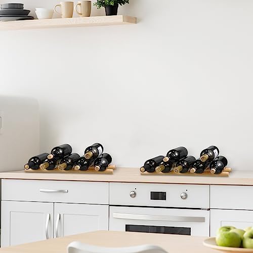 Barydat 4 Pcs Compact Wooden Wine Rack