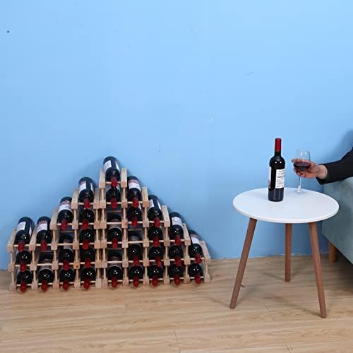FDHUIJIA 20 Bottle Freestanding Wooden Wine Rack