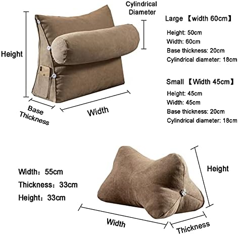 Reading Pillow Back Support Bolster for Bed Sofa Office Chair