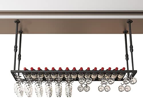 Suuim Metal Wine Glass Rack Under Cabinet