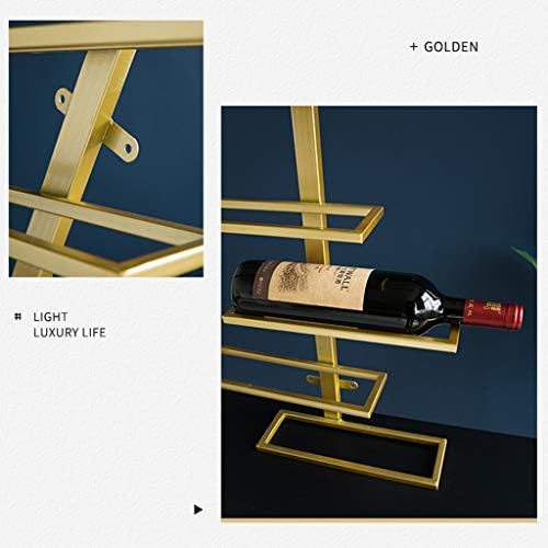Suuim Wall Mounted Wine Rack 6 Bottles Durable Metal Holder