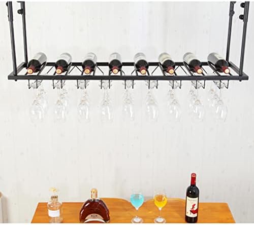 Ceiling Mounted Wine Rack Organizer Metal Glass Holder 1