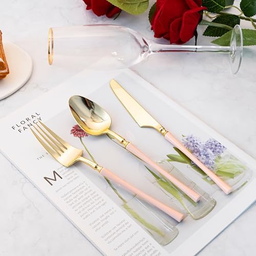 Lullaby 90pcs Gold Plastic Cutlery Set