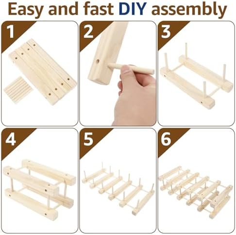 10 Bottle Freestanding Wood Wine Rack