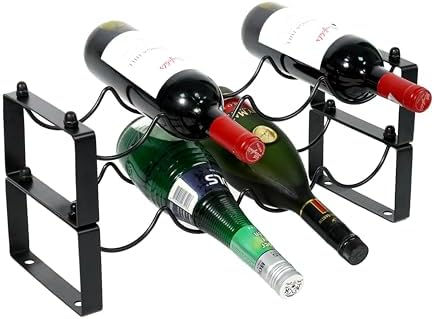 ICEICE 2 Tiered 8-Bottle Metal Wine Rack 1