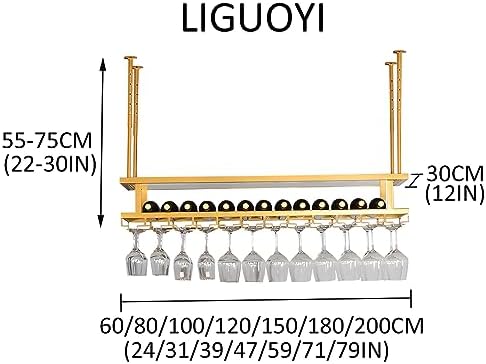 LIGUOYI Adjustable Ceiling Wine Glass Rack