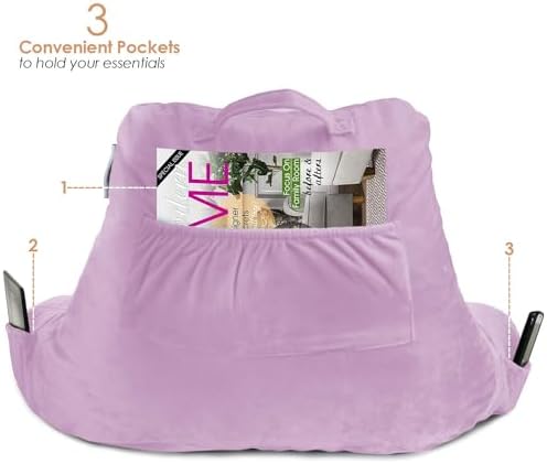 Nestl Reading Pillow with Lap Desk - Lavender 1