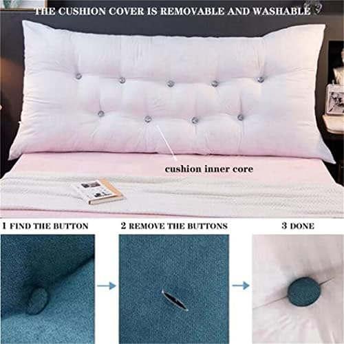 ZZYK Reading Bed Rest Pillows Plaid Fleece Support Cushion