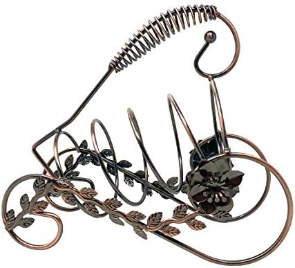 TJ Global Brushed Copper Wine Holder Rack